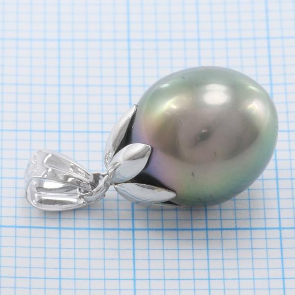 K14 White Gold Pearl Pendant Top in Pristine Condition