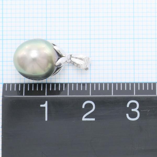 K14 White Gold Pearl Pendant Top in Pristine Condition