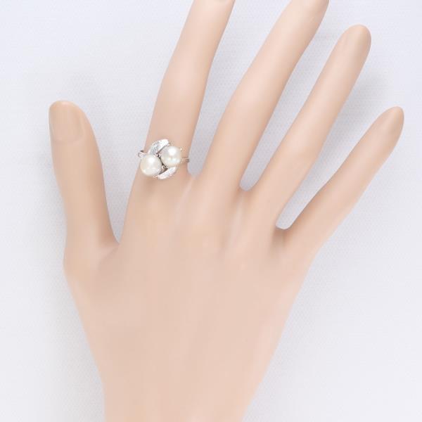 K14 White Gold Pearl Ring 10.5