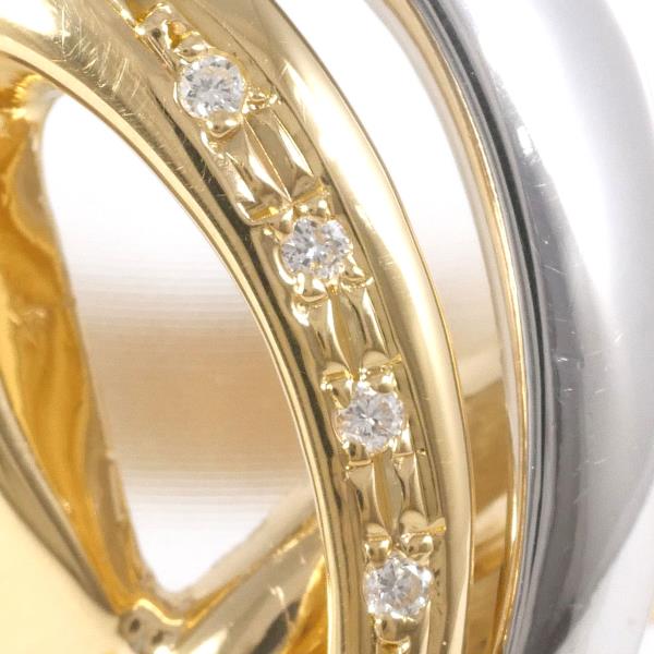 PT900 Platinum K18 Yellow Gold Diamond Ring in Excellent Condition