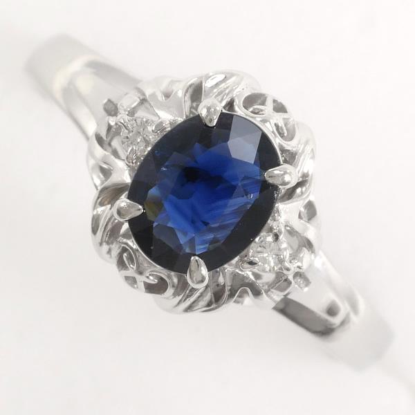 PT900 Platinum Sapphire Ring 11.5 in Excellent Condition