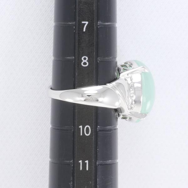 PT900 Platinum Jade Diamond Ring in Excellent Condition