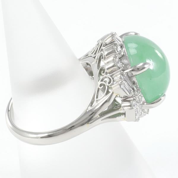 PT900 Platinum Jade Ring 11.5 in Excellent Condition