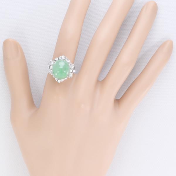 PT900 Platinum Jade Ring 11.5 in Excellent Condition