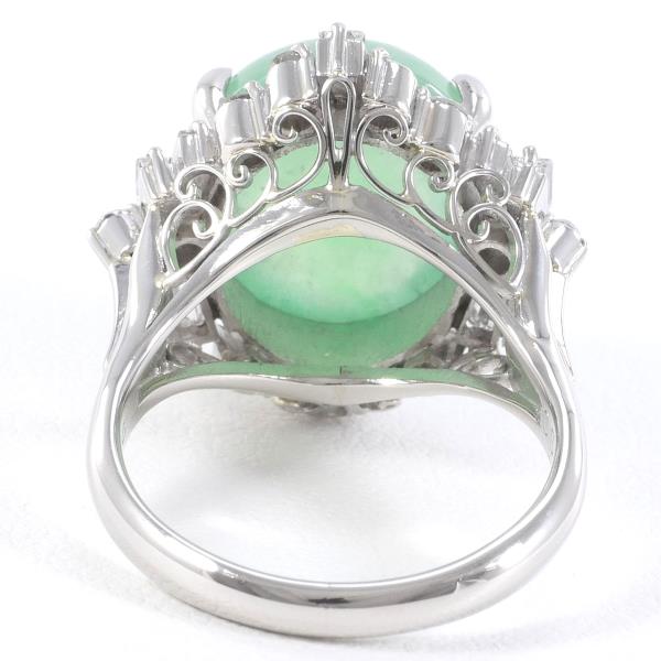 PT900 Platinum Jade Ring 11.5 in Excellent Condition