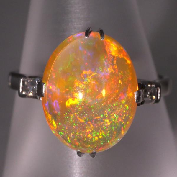 PT900 Platinum Opal Ring