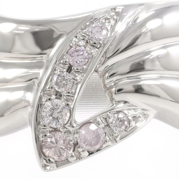 Platinum PT900 Ring with Natural Pink Diamond, Size 14.5, Weighing Approx. 8.3g (Pre-loved)