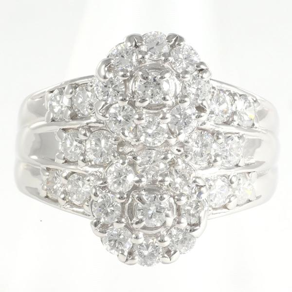 PT900 Platinum Diamond Ring 12.5