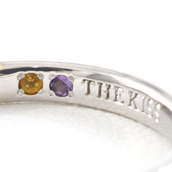 The Kiss K10WG White Gold Amethyst Citrine Ring Size 10 in Excellent Condition