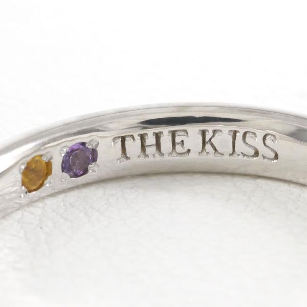 The Kiss K10WG White Gold Amethyst Citrine Ring Size 10 in Excellent Condition