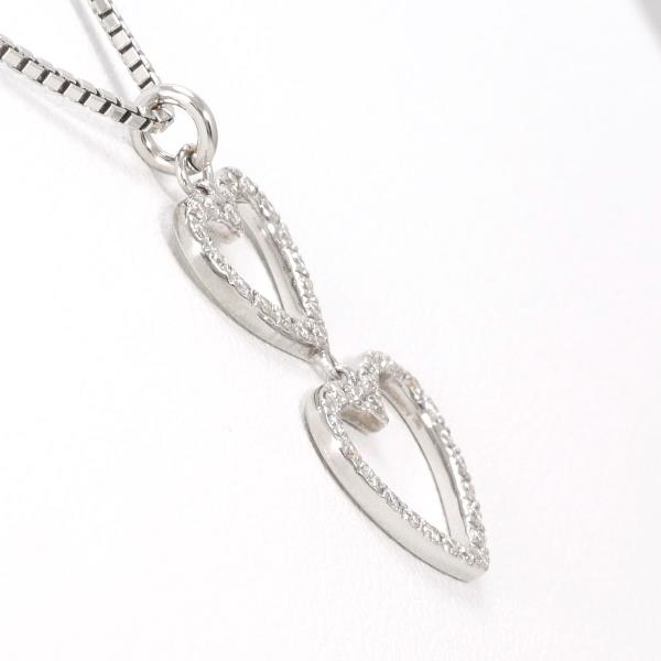K18 White Gold Diamond Necklace - 0.26 CT, 4.8gm Total Weight, Approx 44cm, Ladies' Silver Jewelry
