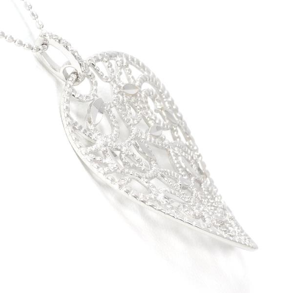 K18 White Gold Necklace with 0.03 carat Diamond, Total Weight Approximately 4.4g, Length 40cm
