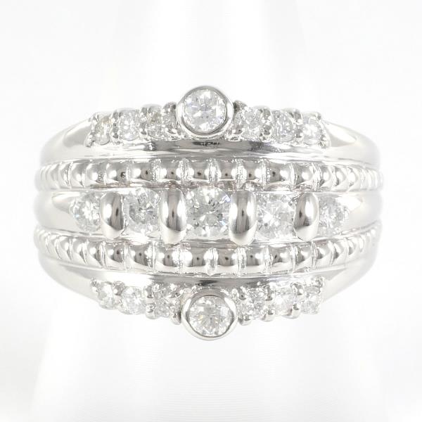 PT900 Platinum Diamond Ring 12.5