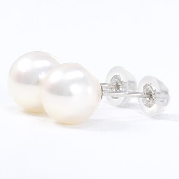 PT900 Platinum Pearl Earrings in Pristine Condition