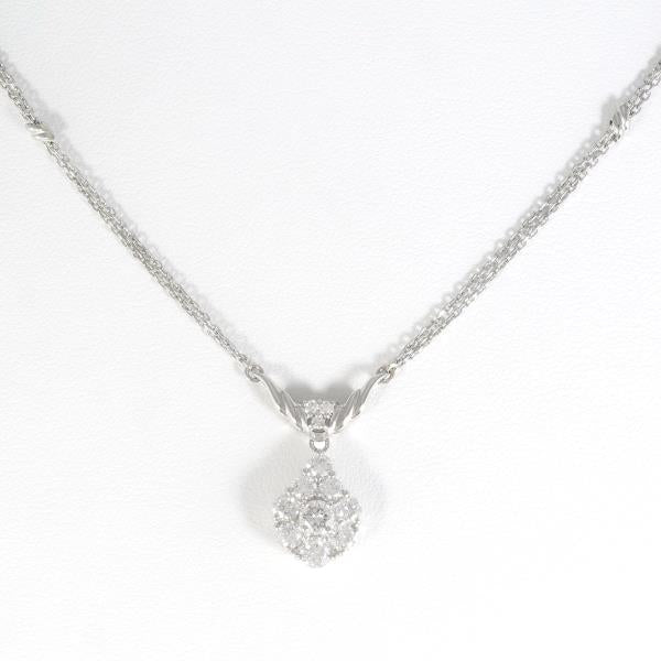 PT900 Platinum PT850 Necklace Diamond 1.01 SI2 in Excellent Condition