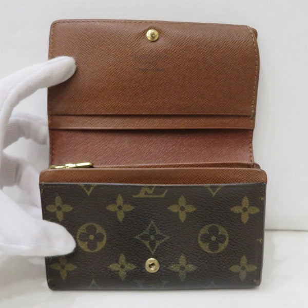 Louis Vuitton Monogram Portomone Bie Tresor Wallet M61730 in Good Condition