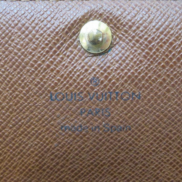 Louis Vuitton Monogram Portomone Bie Tresor Wallet M61730 in Good Condition