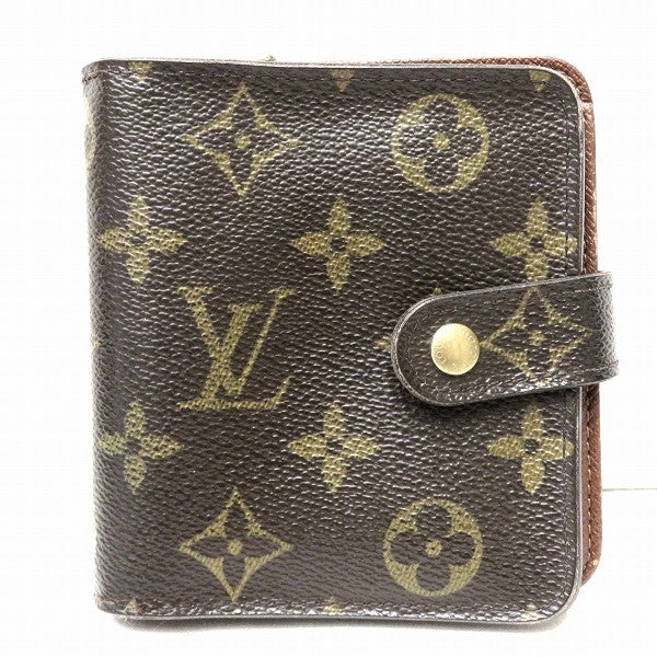 Louis Vuitton Monogram Compact Zip Wallet M61667 in Fair Condition