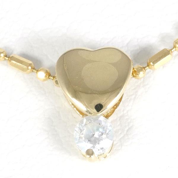 14K Yellow Gold Zircon Necklace in Excellent Condition