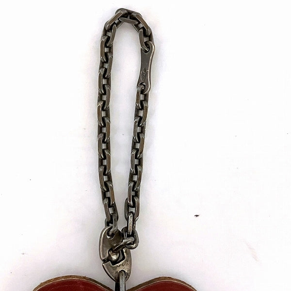 Hermes Leather Apple Keychain Charm in Good Condition