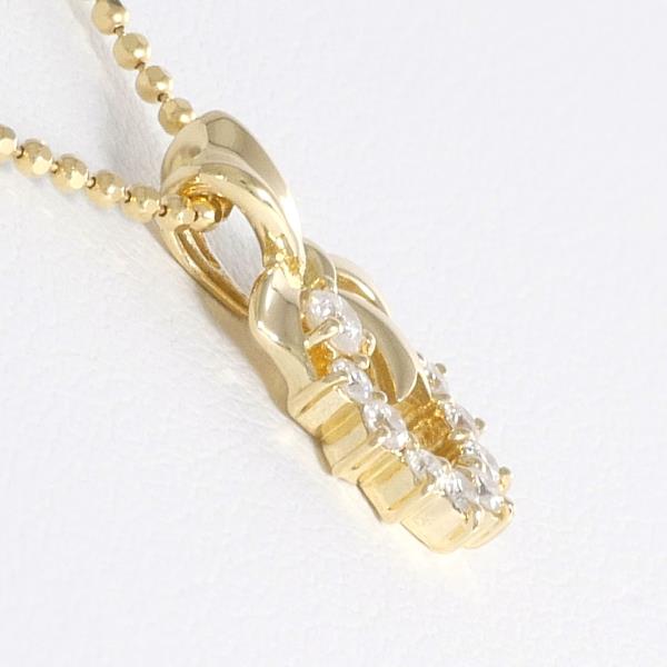 Ladies' Yellow Gold Necklace with 0.21 ct Diamond, Approximate Weight 3.9g, About 40cm in Length