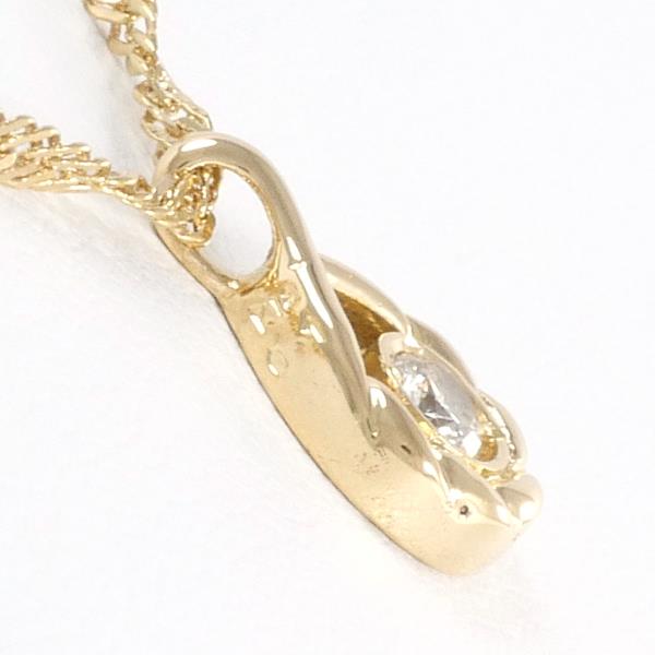 Diamond 0.1ct Necklace, Approximately 40cm in K18 Yellow Gold, Women's Gold Preloved
