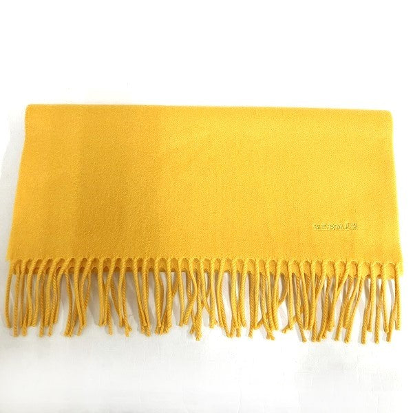 Hermes Cashmere Yellow Scarf Stole Shawl in Good Condition