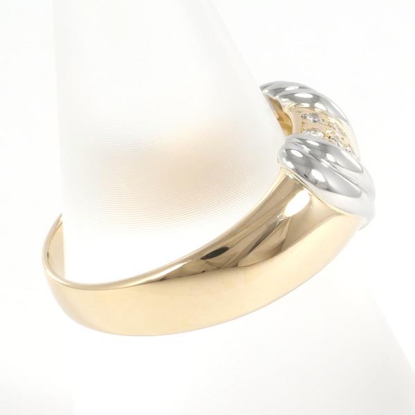 Pre-Owned Designer Ladies' Ring, Size 12 with D0.009ct Diamond in Platinum PT900/K18 Yellow-Gold 100302050a701208