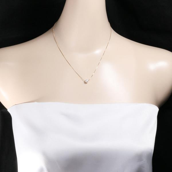 4℃ K10 Pink Gold Pearl Necklace in Excellent Condition