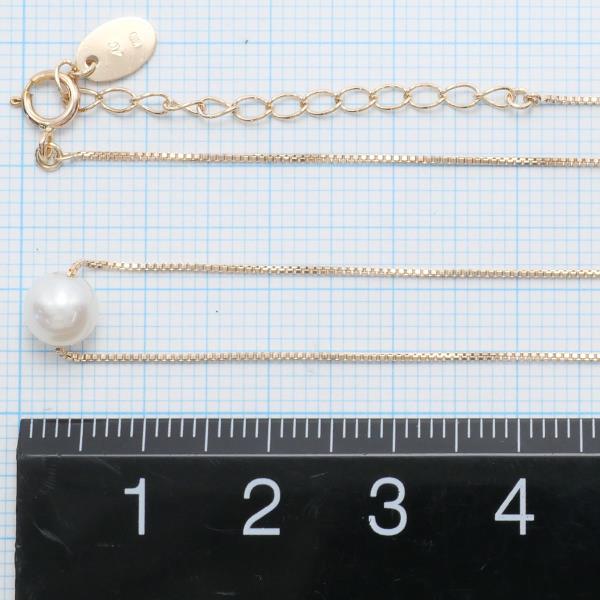 4℃ K10 Pink Gold Pearl Necklace in Excellent Condition