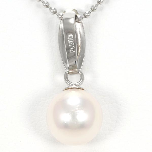 PT900 Platinum Pearl Necklace in Pristine Condition