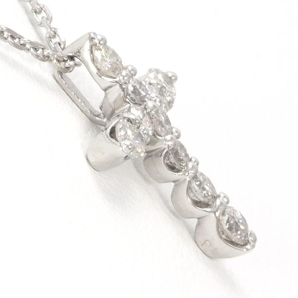 Diamond 0.50ct Necklace, Approximately 40cm in Platinum/PT850, Women's Silver Preloved