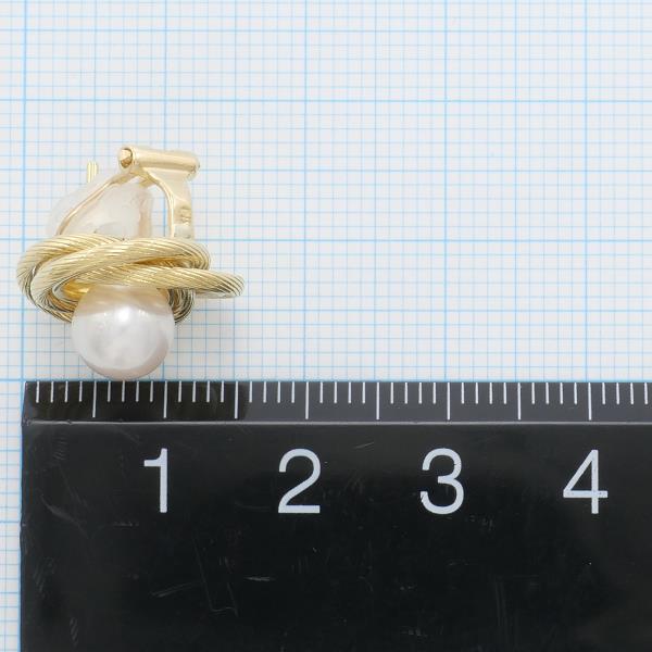 K18 Yellow Gold Pearl Earrings in Excellent Condition