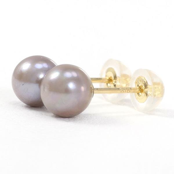 K18 Yellow Gold Pearl Earrings 0.7g in Great Condition