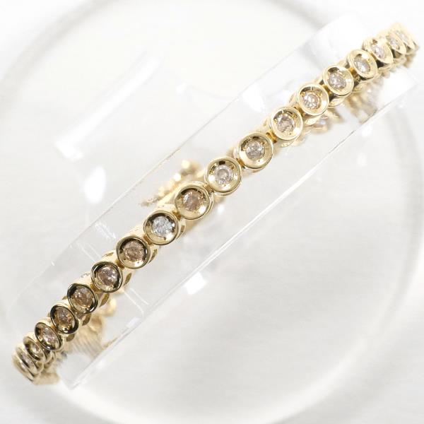 K18 Yellow Gold Diamond Bracelet 17.5cm in Great Condition