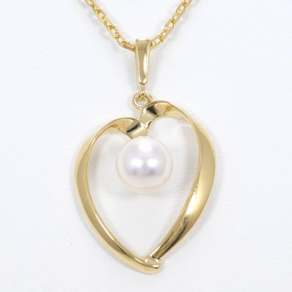 K18 Yellow Gold Pearl Necklace in Pristine Condition