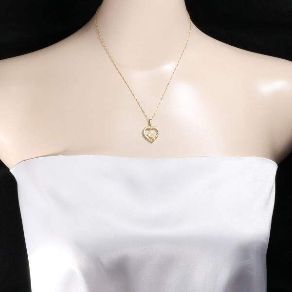 K18 Yellow Gold Pearl Necklace in Excellent Condition