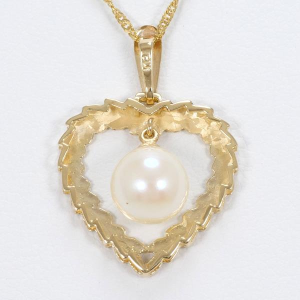 K18 Yellow Gold Pearl Necklace in Excellent Condition