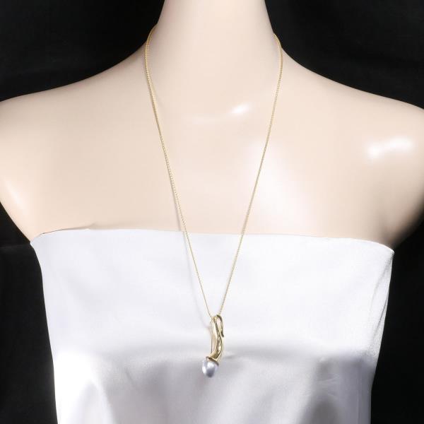 K18 Yellow Gold Pearl Necklace Brooch