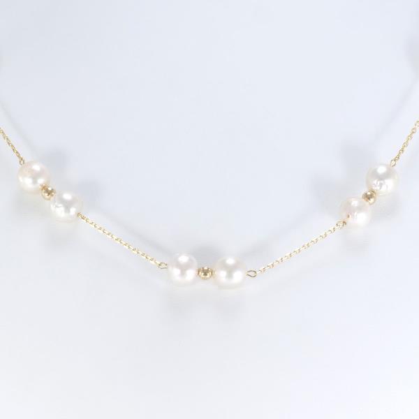 K18 Yellow Gold Pearl Necklace 50cm in Great Condition