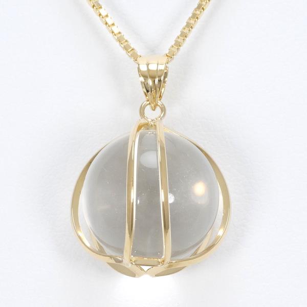 K18 Yellow Gold Quartz Necklace in Pristine Condition