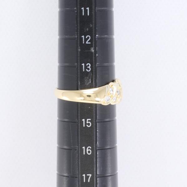 K18 Yellow Gold Ring with 0.34ct Diamond, Size 14, Weight Approx 3.2g, For Women in Excellent Condition