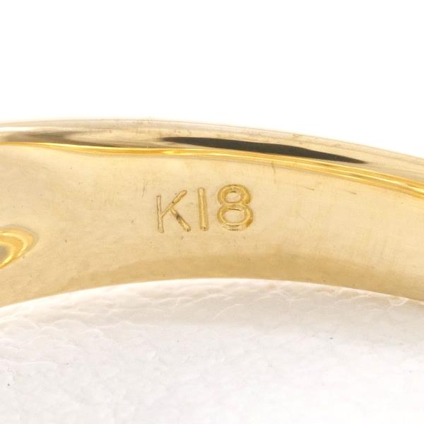 K18 Yellow Gold Ring with 0.34ct Diamond, Size 14, Weight Approx 3.2g, For Women in Excellent Condition