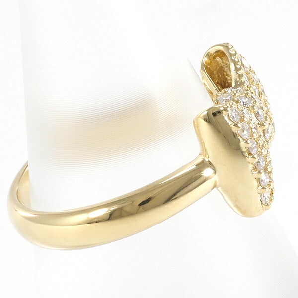 K18 18K Yellow Gold Ring with Diamond 0.35ct, Size 11, Total weight approximately 4.8g, Women's Jewelry