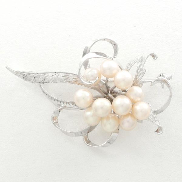 Silver Pearl Brooch Jewelry in Excellent Condition