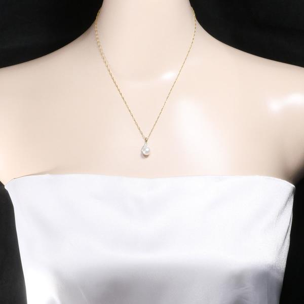 K18 Yellow Gold White Gold Pearl Necklace