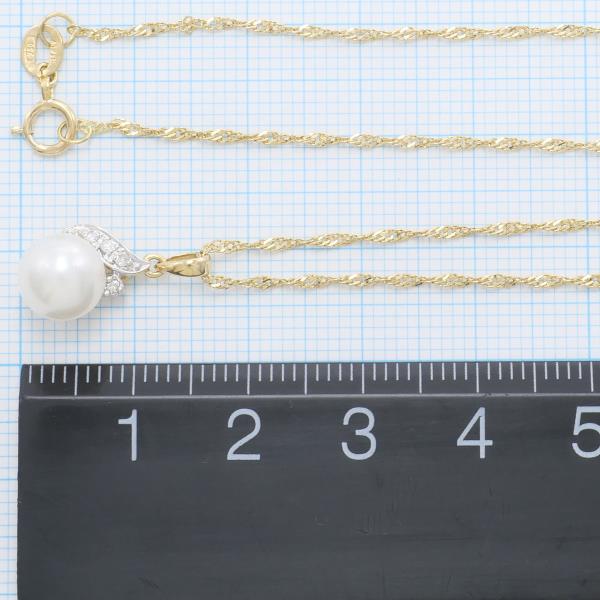 K18 Yellow Gold White Gold Pearl Necklace