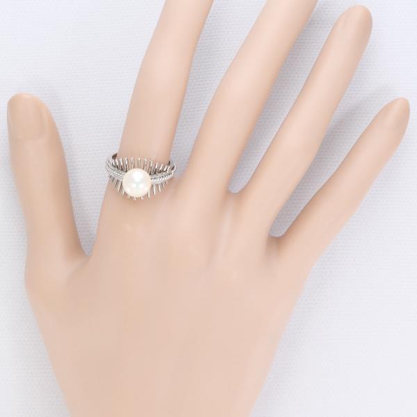 K14 White Gold Pearl Ring