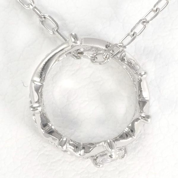 K10 White Gold Moonstone Necklace in Pristine Condition