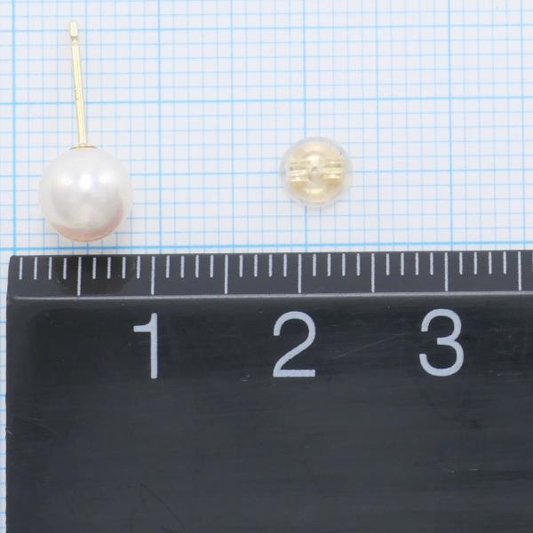 K18 Yellow Gold Pearl Earrings in Excellent Condition